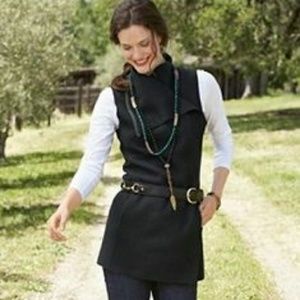 Pendleton tami tunic black vest wool XL NWT